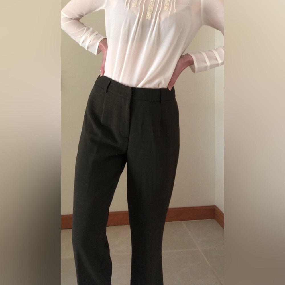 Dark Academia Vintage Tailored 90s Dark Brown Trousers Women’s Pants Size 2p